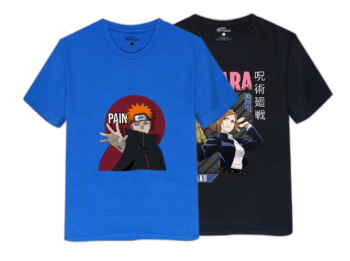 Unisex Style Set: Printed Round Neck T-Shirt Combo