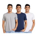 Unisex Style Set:  Plain Round Neck T-Shirt Combo