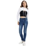 Women Cut Crop Hoodie