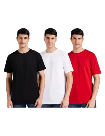 Unisex Style Set:  Plain Round Neck T-Shirt Combo