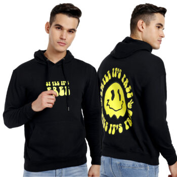 Men's Drop Shoulder Hoodies-Smile