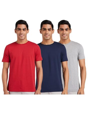 Unisex Style Set:  Plain Round Neck T-Shirt Combo