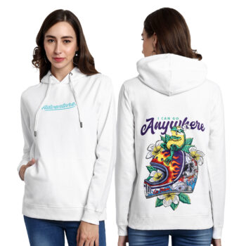 Womens Graphic Print Regular Fit Hoodie
