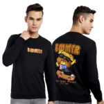 Mens Graphic Print Regular Sweatshirt With Round Neck