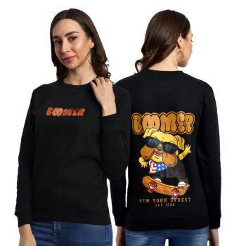 Womens Graphic Print  Sweatshirt With Round Neck