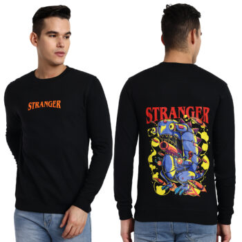 Mens Graphic Print Regular Sweatshirt With Round Neck