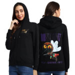 Womens Graphic Print Regular Fit Zipper Hoodie