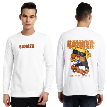 Mens Graphic Print Regular Sweatshirt With Round Neck