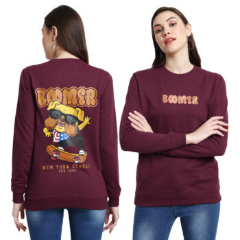 Womens Graphic Print  Sweatshirt With Round Neck
