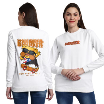 Womens Graphic Print  Sweatshirt With Round Neck