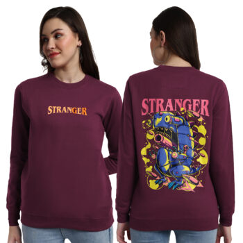 Womens Graphic Print  Sweatshirt With Round Neck