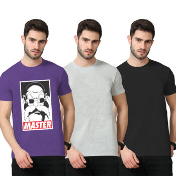 3Pack-2-Solid With 1-Graphic T-shirt