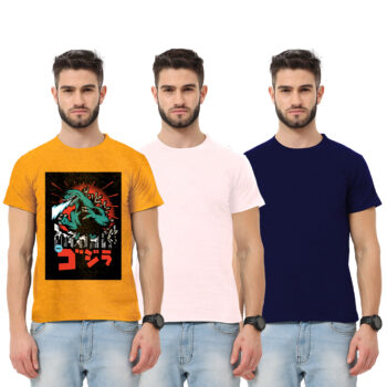 3Pack-2-Solid With 1-Graphic T-shirt