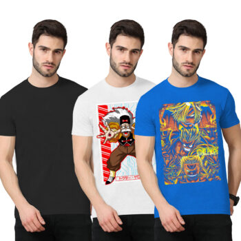 3Pack 2-Graphic With 1-Solid T-shirt