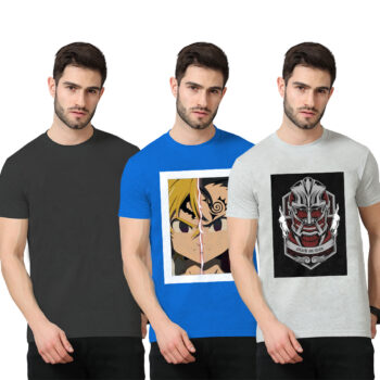 3Pack 2-Graphic With 1-Solid T-shirt