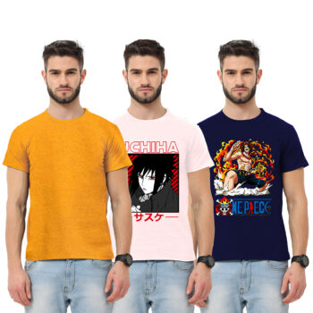 3Pack 2-Graphic With 1-Solid T-shirt