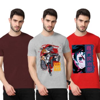 3Pack 2-Graphic With 1-Solid T-shirt
