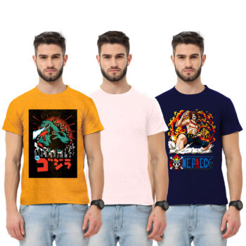 3Pack 2-Graphic With 1-Solid T-shirt