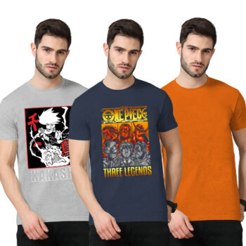 3Pack 2-Graphic With 1-Solid T-shirt