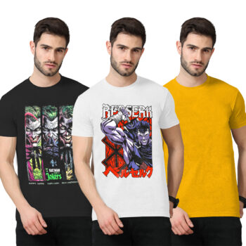 3Pack 2-Graphic With 1-Solid T-shirt