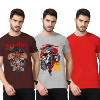 3Pack 2-Graphic With 1-Solid T-shirt