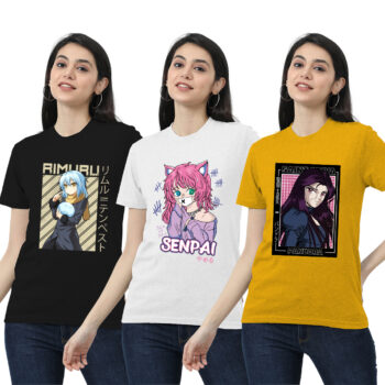 Womens 3-Pack Graphic T-shirt
