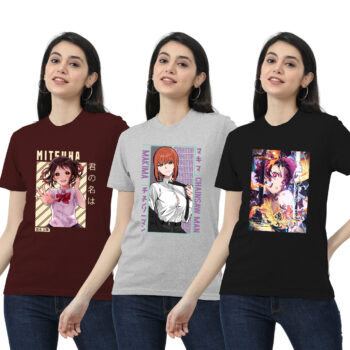 Womens 3-Pack Graphic T-shirt
