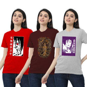 Womens 3-Pack Graphic T-shirt