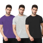 3PACK 3SOLID [PURPLE+GRAY MILANGE+BLACK]