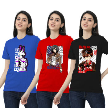 Womens 3-Pack Graphic T-shirt