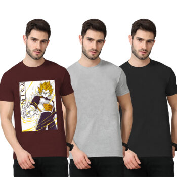 3Pack-2-Solid With 1-Graphshirtic T-shirt