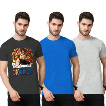 3Pack-2-Solid With 1-Graphshirtic T-shirt