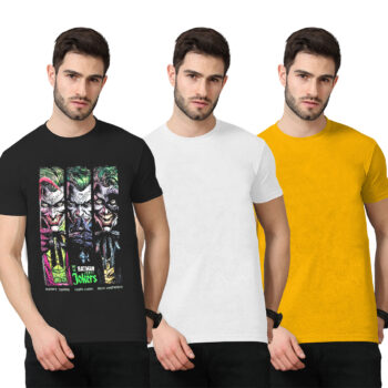 3Pack-2-Solid With 1-Graphshirtic T-shirt