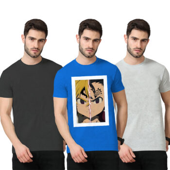3Pack-2-Solid With 1-Graphshirtic T-shirt