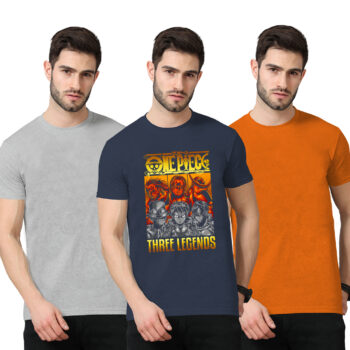3Pack-2-Solid With 1-Graphshirtic T-shirt