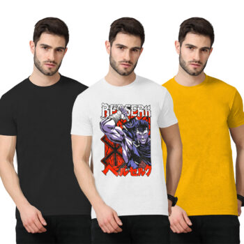 3Pack-2-Solid With 1-Graphshirtic T-shirt