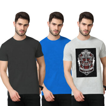 3Pack-2-Solid With 1-Graphshirtic T-shirt