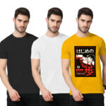 3PACK SOLO PRINT 3 [WHITE+BLACK+MUSTARD YELLOW]