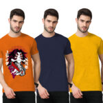 3pack 1print+2solid(orange+mustard yellow+navy)front