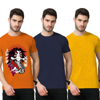 3Pack-2-Solid With 1-Graphic T-shirt