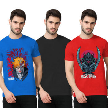 3Pack 2-Graphic With 1-Solid T-shirt
