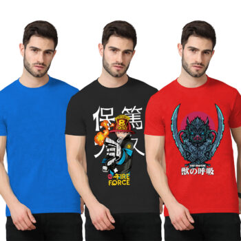3Pack 2-Graphic With 1-Solid T-shirt