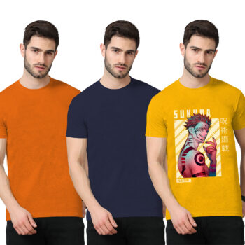 3Pack-2-Solid With 1-Graphic T-shirt