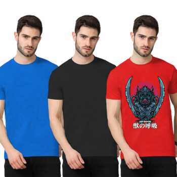 3Pack-2-Solid With 1-Graphshirtic T-shirt