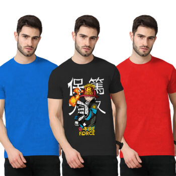 3Pack-2-Solid With 1-Graphshirtic T-shirt