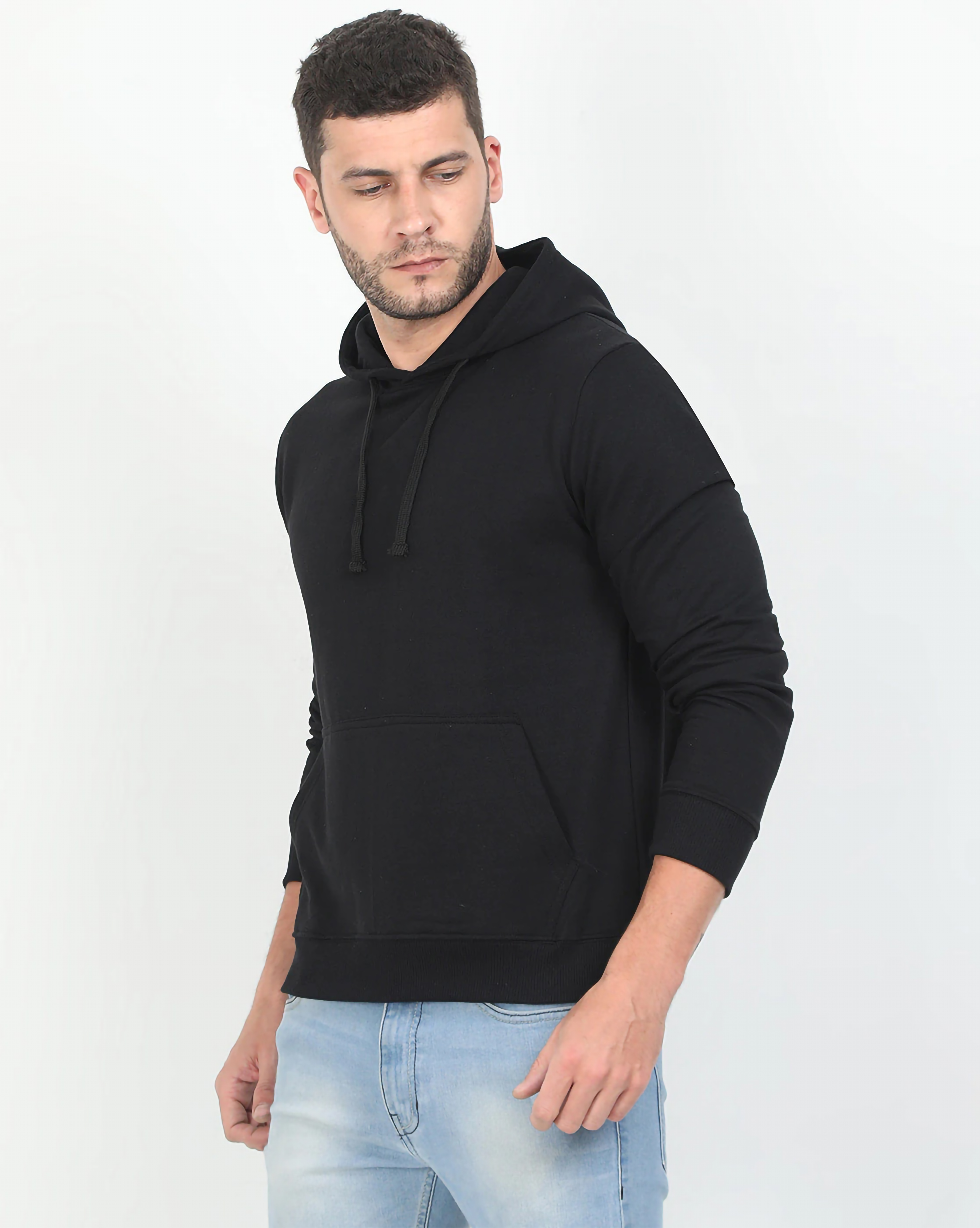 ECK-J-Solid Full Length Sleeve Hoode