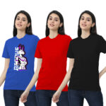 3PACK 1PRINT+2SOLID(ROYALBLUE+RED+BLACK)