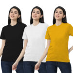 Womens 3-Pack Solid T-shirt