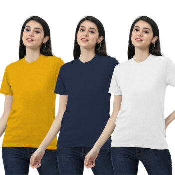 Womens 3-Pack Solid T-shirt
