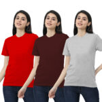Womens 3-Pack Solid T-shirt